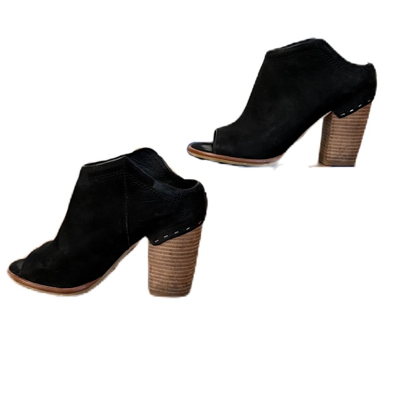 Dolce Vita Noa Peep Toe block heel bootie black 7.5 - Picture 1 of 10